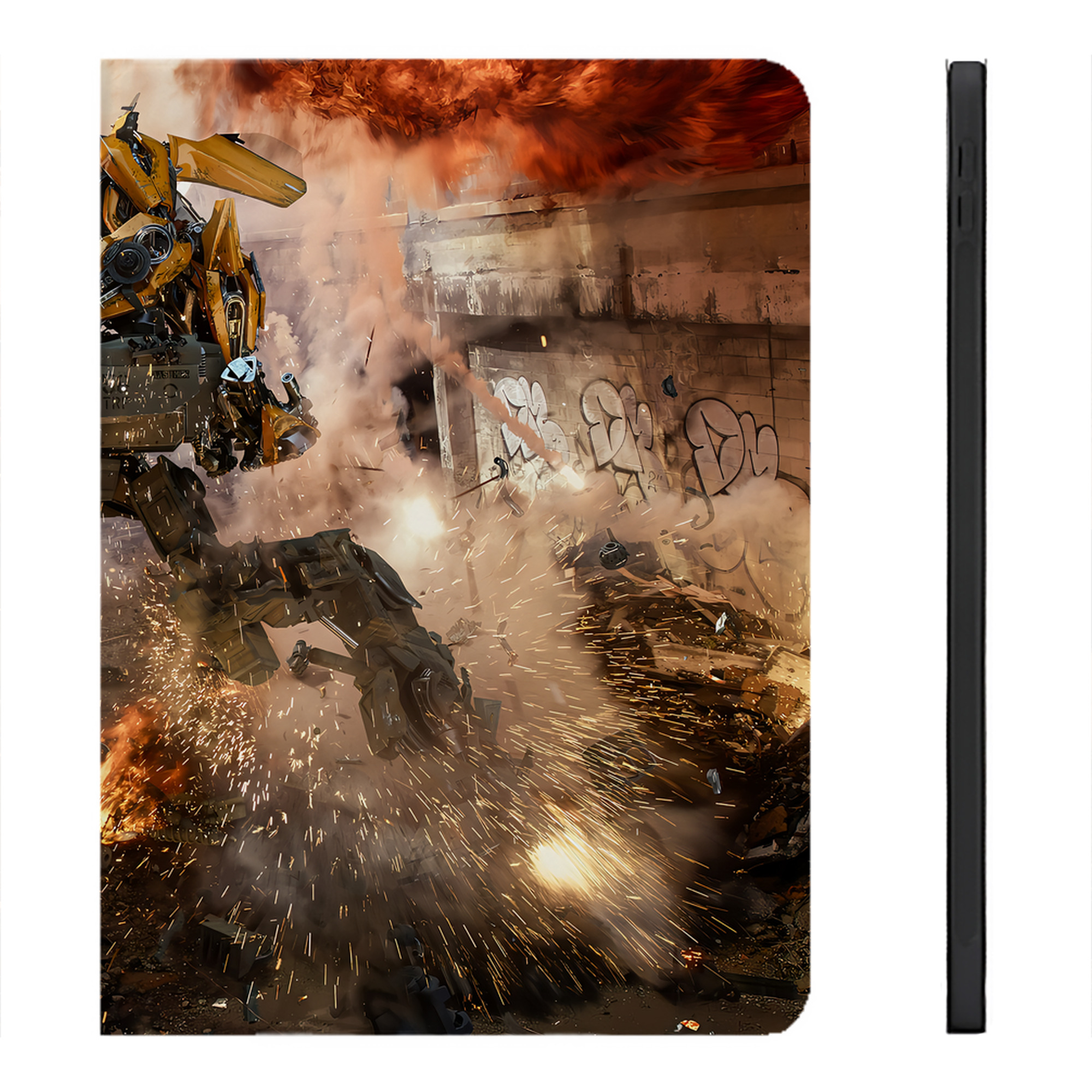 （画像用） Transformers トランスフォーマー IPadケース ペンホルダー付き ブックスタイルデザイン